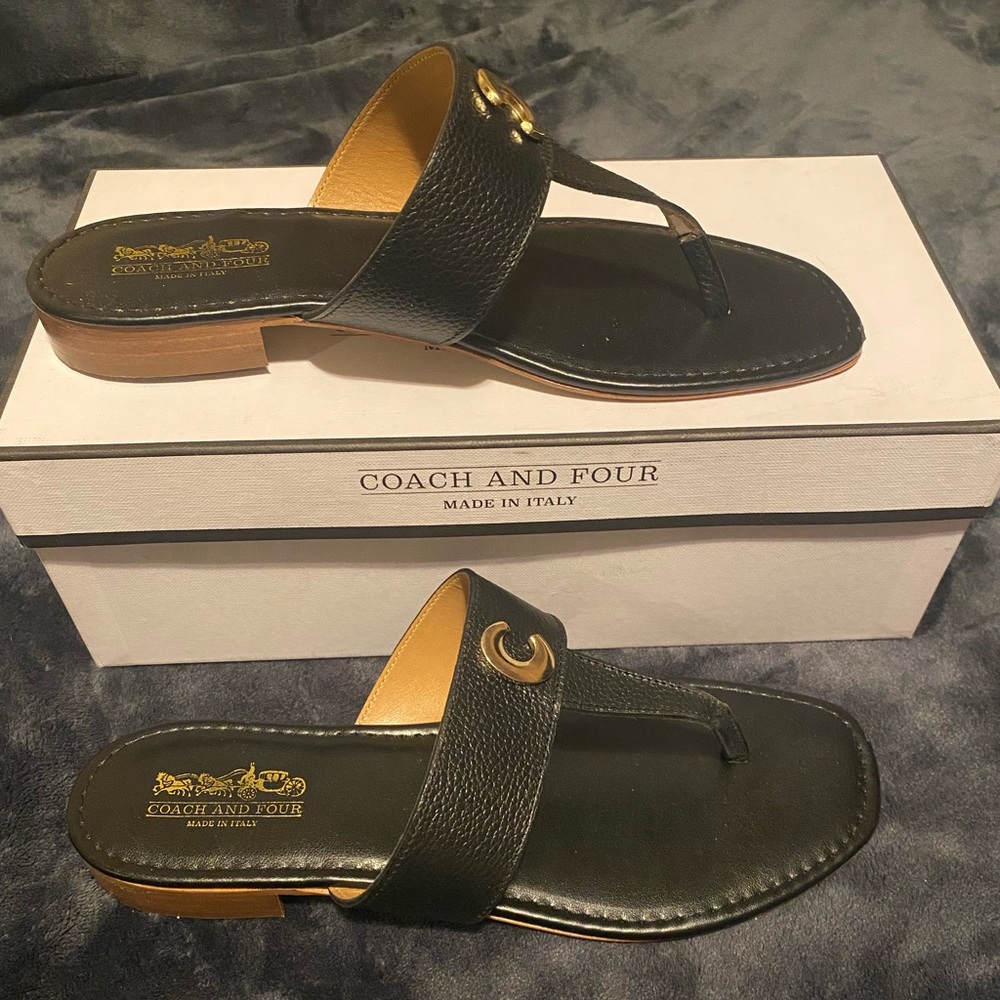Coach Turin Black Sandals